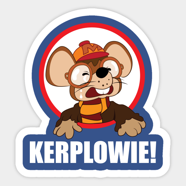 Kerplowie! Albert Mouse Sticker by Underdog Designs